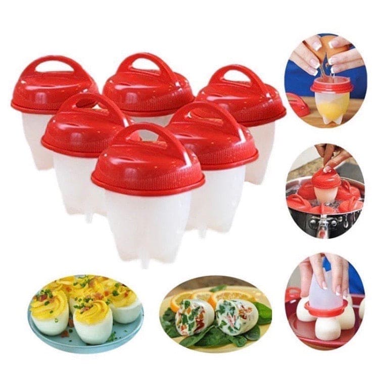 Pack Of 6 Silicone Egg Boiler, Egg Cooker, Egg Poachers Pack Of 6 Silicone Egg Boiler, Egg Cooker, Egg Poachers